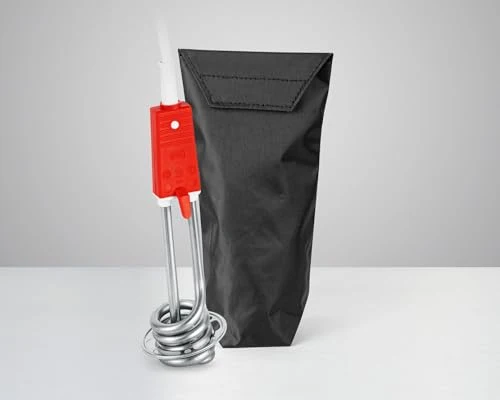 ROMMELSBACHER Reisetauchsieder RT 350 - wärmeisolierter Griff, Überhitzungsschutz, 350 Watt, Etui (Farbe variabel), Edelstahl