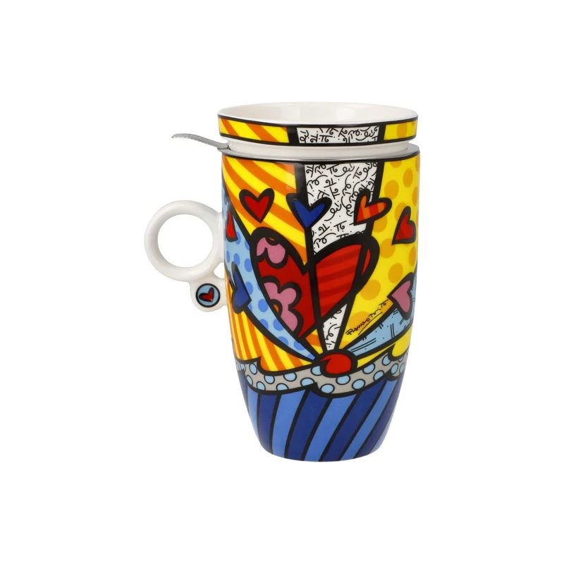 Romero Britto - A New Day, Goebel, Teetasse mit Deckel und Sieb, 2024