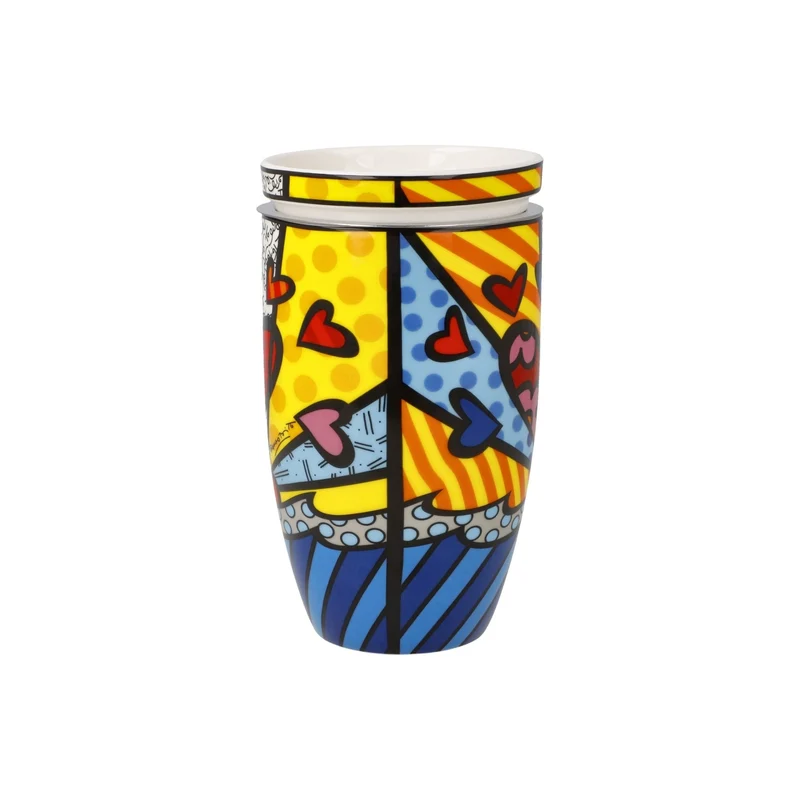 Romero Britto - A New Day, Goebel, Teetasse mit Deckel und Sieb, 2024