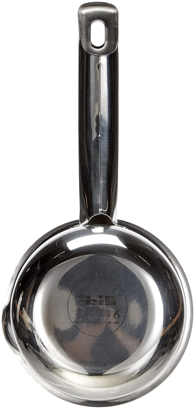 IBILI Stielkasserolle Prisma gewölbt 10 cm aus Edelstahl/Metall, Silber
