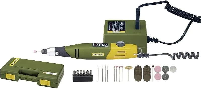 Proxxon 28515 Modellbauer- und Gravierset mit Bohr- und Fräsgerät MICROMOT 60/E