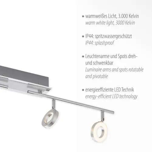 Paul Neuhaus Deckenleuchte, aluminium matt 6786-96
