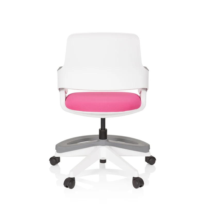 hjh OFFICE Kinder- & Jugendstuhl Kid Flex – Mitwachsender Drehstuhl mit Verstellbarer Rückenlehne, individuell anpassbar, 4–14 Jahre, Rosa