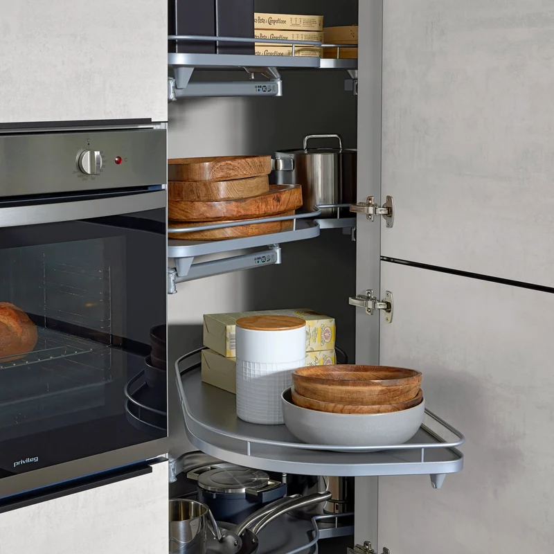 Interliving U-Küche Serie 3080 in Betonoptik – Küchenstudio FREY