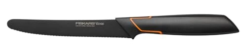 Fiskars Tomatenmesser, Modernes Design, Gezahnte Klinge, Gesamtlänge: 25 cm