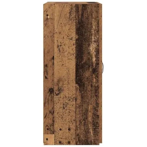 Büroschrank Altholz aus Holzwerkstoff 70 x 32 x 77,5 cm mit Regalfach, ideal als Aktenschrank, Dokumentenschrank, Ordnerschrank für Büro, Arbeitszimmer, Homeoffice und Archivierung