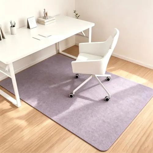 90 x 140 cm, Bürostuhl Unterlage, Schreibtischstuhl Unterlage, Bodenschutzmatte bürostuhl, Kratzfest Bodenmatte Stuhlunterlage, Bodenschutzmatte für Laminat, Parkett und Hartböden (hellgrau)