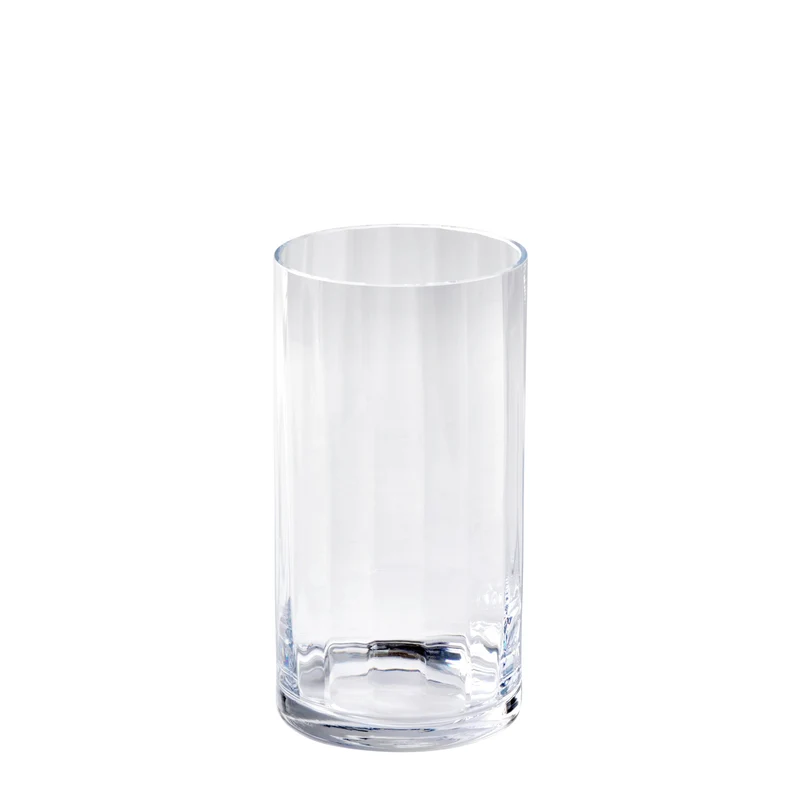 Lambert - Tagliare Vase Glas, klar mit Optik, H28 D15cm