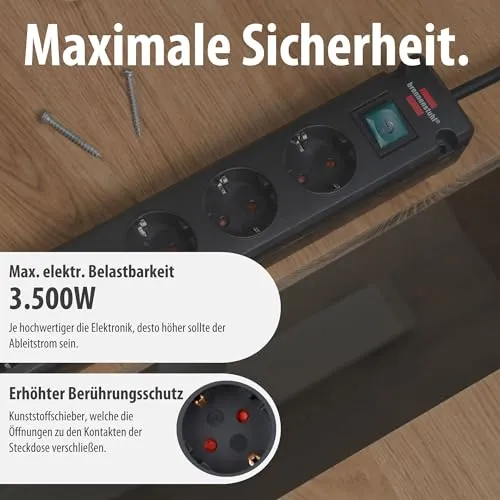 Brennenstuhl Bremounta Steckdosenleiste 5-Fach mit USB-Ladefunktion