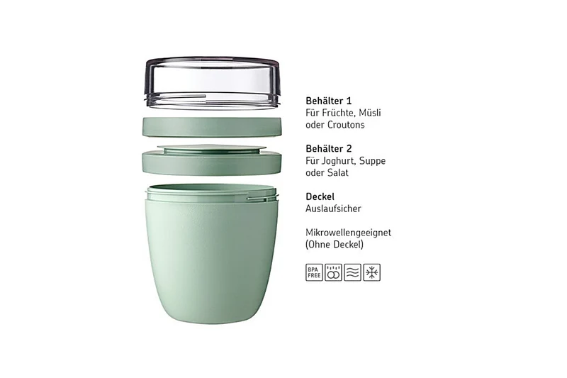 Lunchpot Ellipse mini, Mepal, Nordic blue, 300 + 120ml