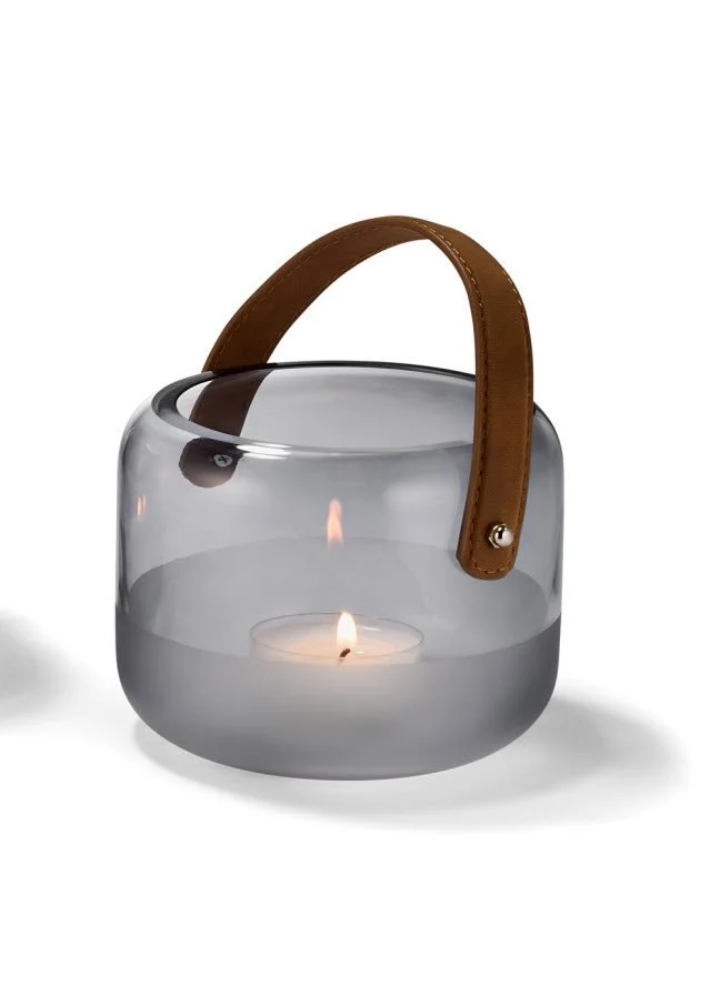 PHILIPPI 'Marlon Windlicht, leicht graues Glas 15cm (d) - small'