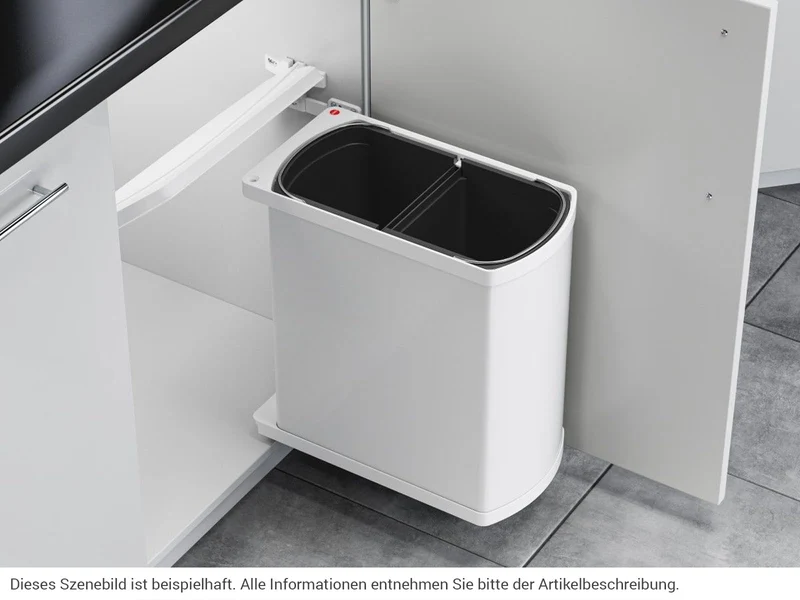 Hailo AS Duo 8/8 3416001 Einbau Abfallsammler Weiß