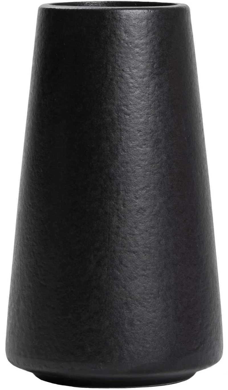 Keramikvase – Minimalistischer Boho Blumenvase(Schwarz, klein)