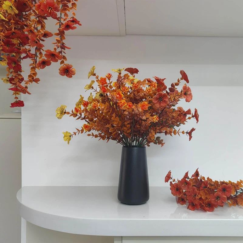 Keramikvase – Minimalistischer Boho Blumenvase(Schwarz, klein)