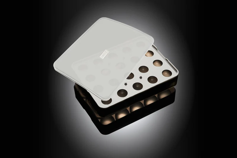 LURCH ICE FORMER Kugel Ø3cm schwarz transparent Eiswürfelform mit Deckel