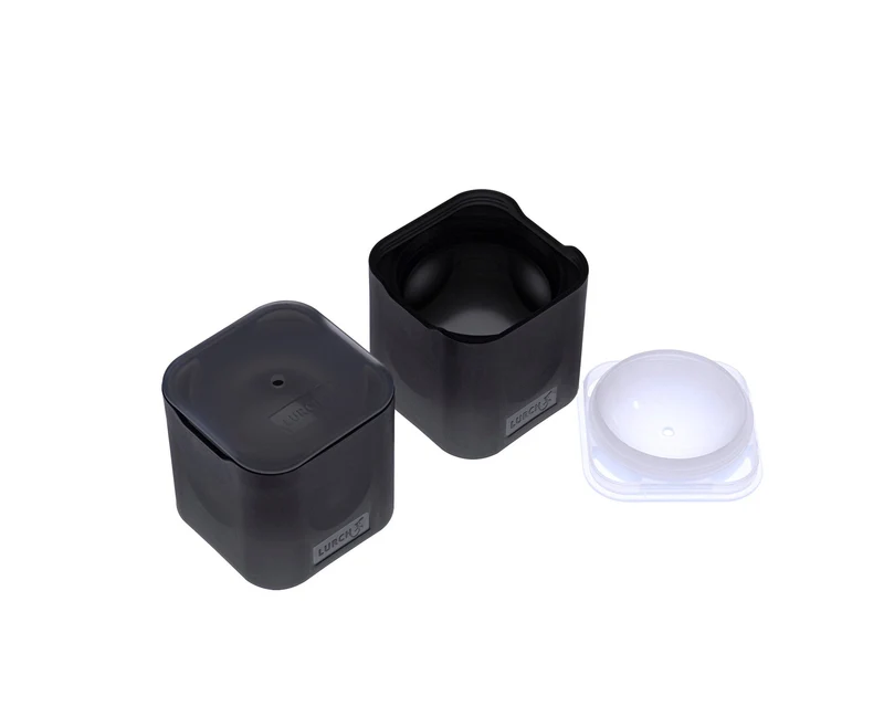 LURCH ICE FORMER Ball Ø6cm 2erSet schwarz Eiswürfelform mit Deckel