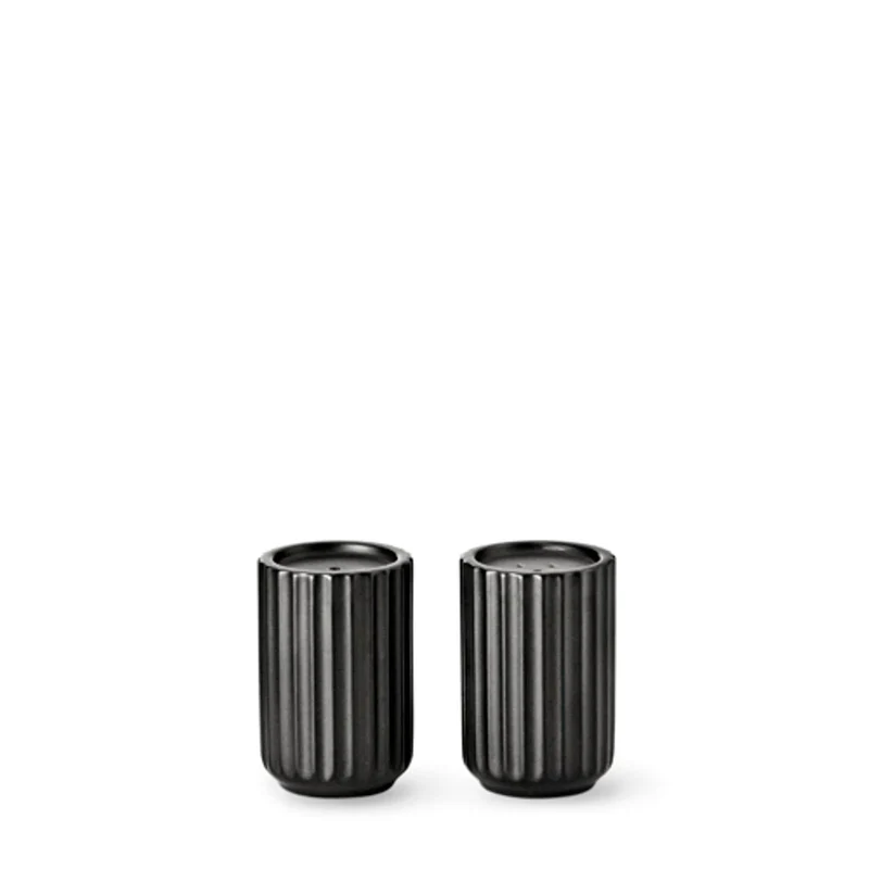 Lyngby 'Pfeffer & Salz matt schwarz 6 cm hoch'