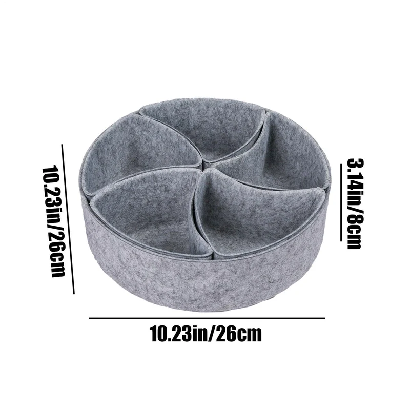 Generisch Office Gadgets Organizer, Felt Storage Bin, Vanity Organizer Tray, Divider Storage Bins, Multi-Use Desk Organizer, Office Storage Organizer, Jewelry Divider Tray, Felt Organizer Tray