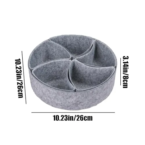 Generisch Office Gadgets Organizer, Felt Storage Bin, Vanity Organizer Tray, Divider Storage Bins, Multi-Use Desk Organizer, Office Storage Organizer, Jewelry Divider Tray, Felt Organizer Tray