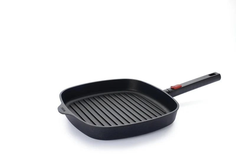 WOLL 'INDUKTION Diamond Pro Logic Guss-Steakpfanne 28x28cm mit Rillen