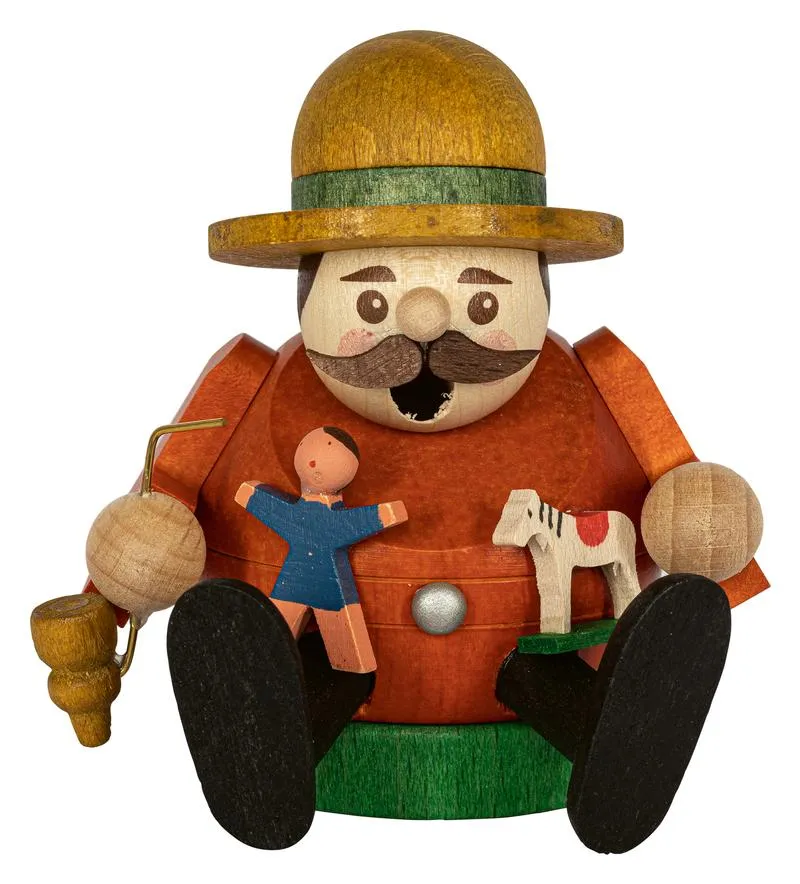 Glässer Volkskunst 'Minikugelrauchmann Spielzeugverkäufer' 8cm