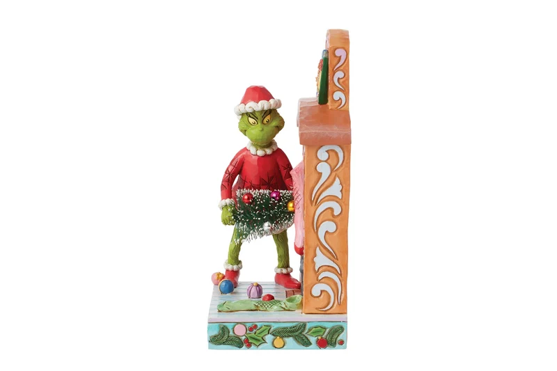 Grinch schiebt Baum den Kamin hoch Figur - 19cm, Jim Shore 2024