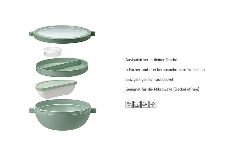 Bento Lunchbowl vita Nordic black, Mepal, 1500ml