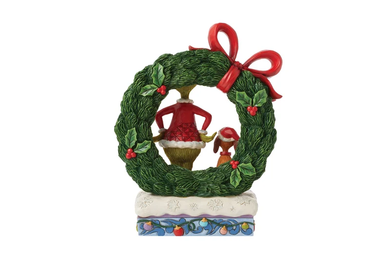 Der Grinch & Max Leuchtender Kranz - 21cm, Jim Shore 2024
