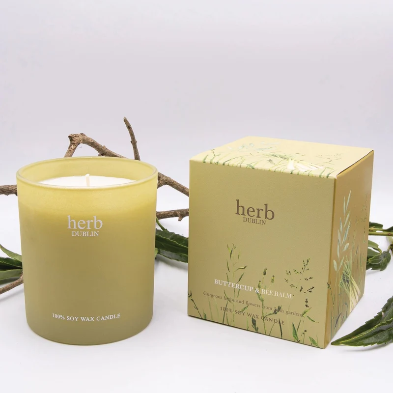 Butterblume und Bienenbalsam Kerze, herb DUBLIN