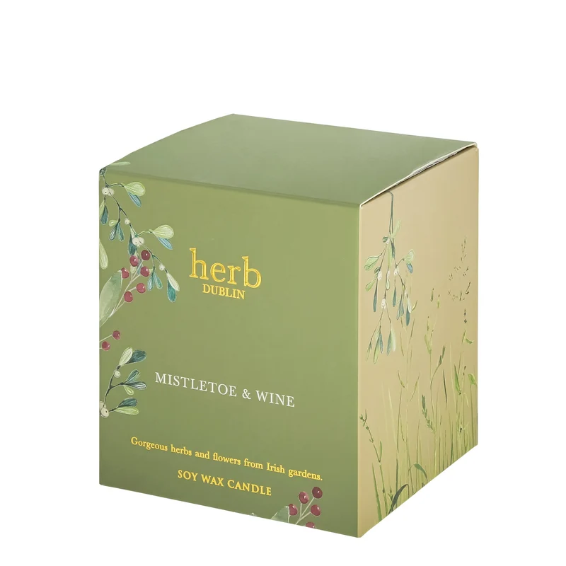 Mistelzweig & Wein Kerze, herb DUBLIN