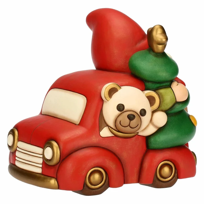 Thun 'Glockenspiel Zwerg Oliver und Teddy mit Minivan, Keramik,, maxi'