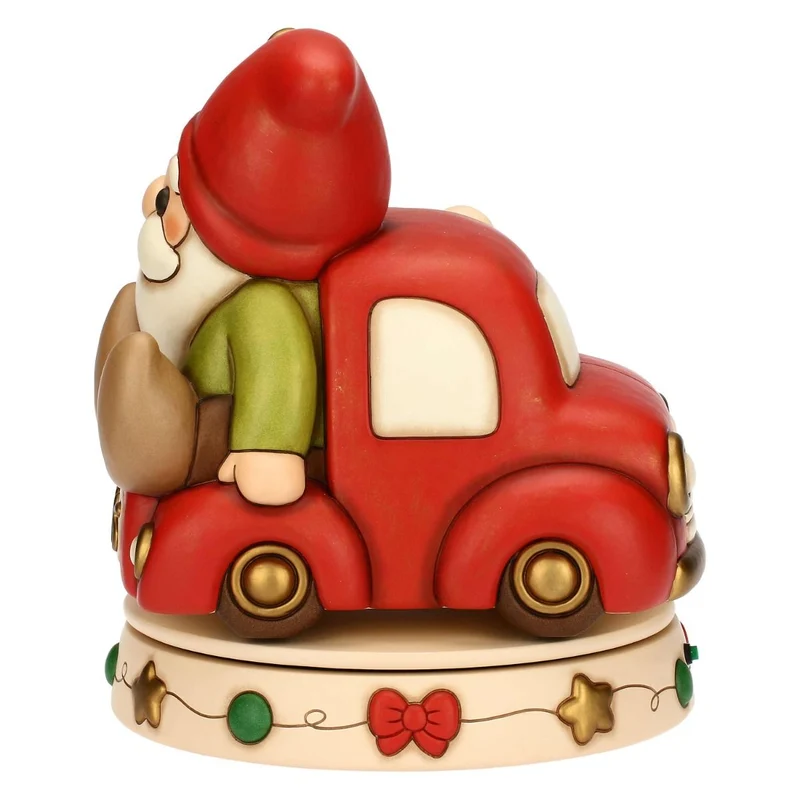 Thun 'Glockenspiel Zwerg Oliver und Teddy mit Minivan, Keramik,, maxi'