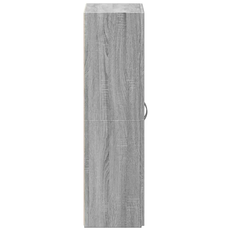 Aktenschrank Grau Sonoma Holzwerkstoff 60x32x115 cm Büroschrank mit viel Stauraum, abschließbar, ideal für Büro, Arbeitszimmer und Homeoffice zur sicheren Archivierung von Dokumenten und