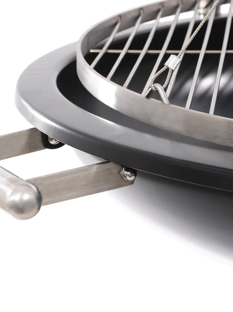 Deluxe BBQ 80 cm Schwenkgrill Grillrost Edelstahl Dreibein Grillrost Feuerschale Design Grill Smoker