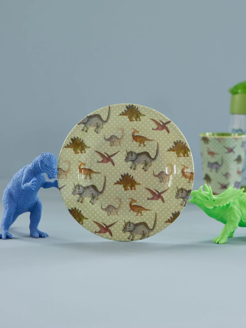 rice - Kinderteller mit New Dino Aufdruck, 20cm