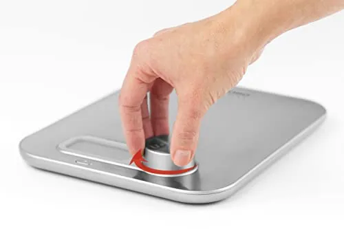 CASO Kitchen Energy Design Küchenwaage, Testsieger Haus & Garten Test, batterielose Nutzung durch kinetische Energie, bis 5 kg in 1 g-Schritten