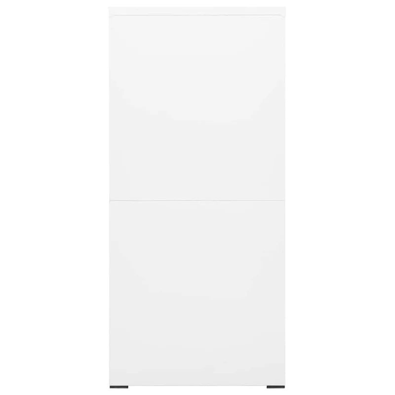 Aktenschrank Weiß aus Stahl 46x62x133 cm mit 4 Schubladen abschließbar für Büro, Homeoffice und Verwaltung, kompatibel mit A4 Legal Ordnern, langlebig und leicht zu reinigen