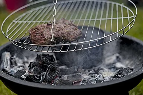 BBQ-Toro Schwenkgrill Ø 64 cm | Holzkohlegrill mit Feuerschale | Dreibein für Gulaschkessel | Grillrost Ø 54 cm, Grillgestell mit Feuerwanne, mit Kurbel, Kohlegrill