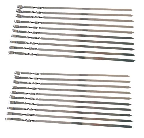 20 Schaschlikspiesse Edelstahl (60cm)