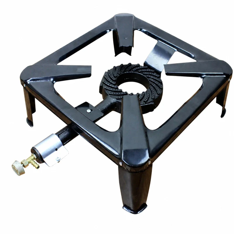 BACOENG Hockerkocher Gas 10KW, Campingkocher Inklusive 1.5 m Schlauch und 50 mbar Druckregler