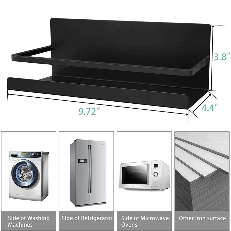 DoDuo Kühlschrankregal, 2-teilig, magnetisch, Gewürzregal, Kühlschrank, magnetisch, platzsparend, Platz für die Küche
