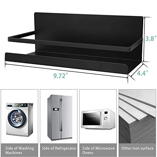 DoDuo Kühlschrankregal, 2-teilig, magnetisch, Gewürzregal, Kühlschrank, magnetisch, platzsparend, Platz für die Küche