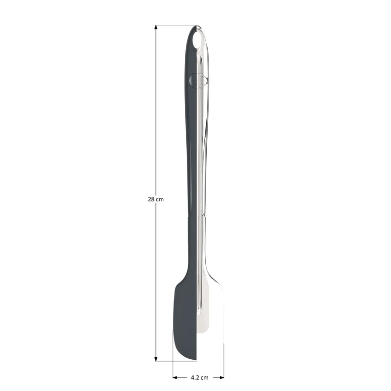 Design Teigschaber 28cm, KochBlume, Silikon, Edelstahl, anthrazit