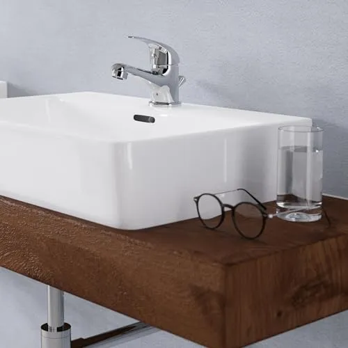 SCHÜTTE ATHOS PLUS Waschtischarmatur, Waschbeckenarmatur für Ihr Badezimmer, Mischbatterie Waschbecken, Chrom