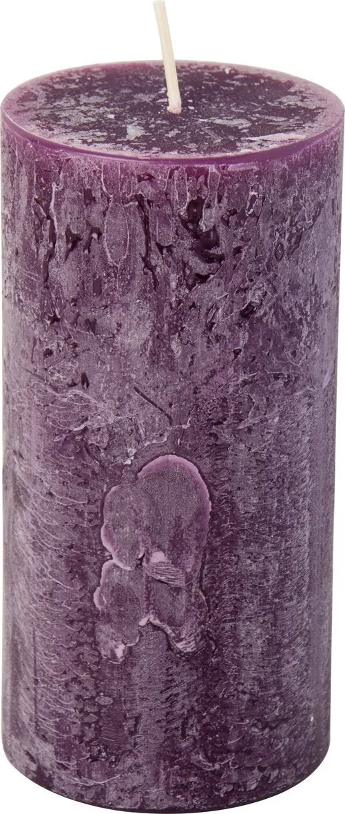 IHR 'Stumpenkerze D7 x 14cm, Aubergine'