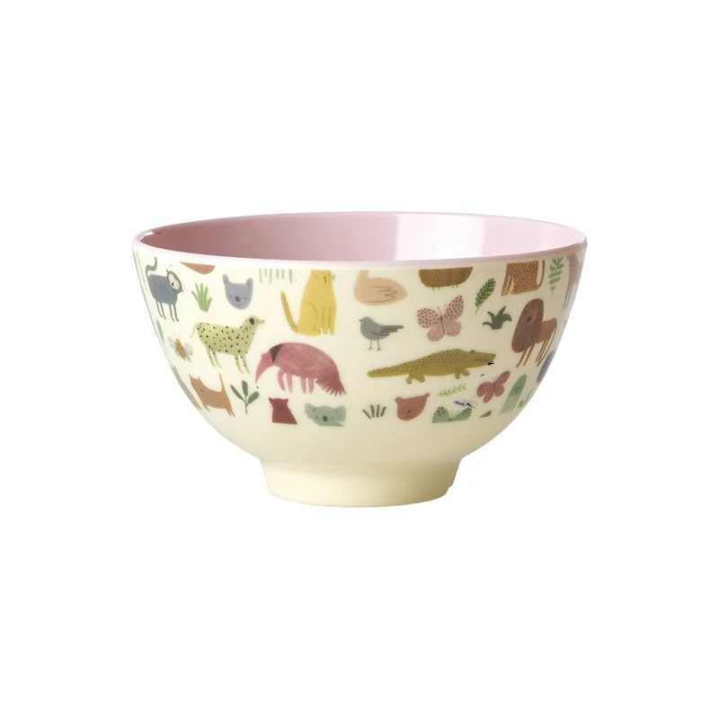 rice - Schale mit Sweet Jungle-Print - Rosa - Klein, 300ml