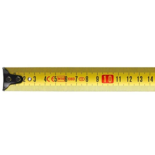 SOLA POPULAR - Bandmaß 5m / 19mm - Profi-Rollbandmaß mit Gürtelclip - Stahlband, gelb lackiert mit mm Skala - Genauigkeitsklasse II - Rollmeter mit beweglichem Endhaken - Metermaß Länge - 5m / 19mm
