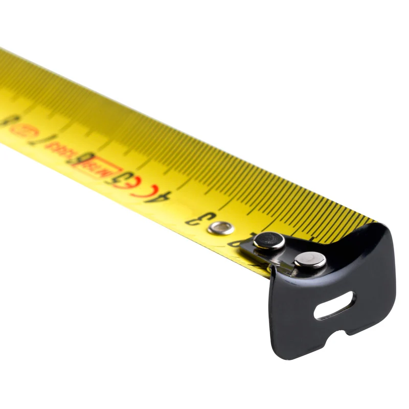 SOLA POPULAR - Bandmaß 5m / 19mm - Profi-Rollbandmaß mit Gürtelclip - Stahlband, gelb lackiert mit mm Skala - Genauigkeitsklasse II - Rollmeter mit beweglichem Endhaken - Metermaß Länge - 5m / 19mm