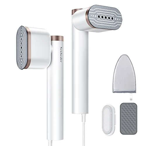 Newbealer Steamer Dampfglätter, 1200W, 120ml, Tragbarer Dampfbügel mit Hand Dampfbürste für Kleidung & Hemden Bügeln, 20s Schnelles Aufheizen, Horizontales und Vertikales Dampfen, 2 Dampfstufen