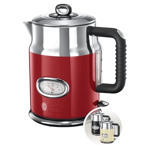 Russell Hobbs Wasserkocher Vintage, 1,7 l, 2400 Watt, Retro Teekocher